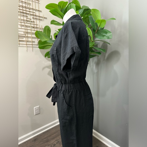 New Universal Thread Short Sleeve Linen Boilersuit Black size 6 - Picture 3 of 12